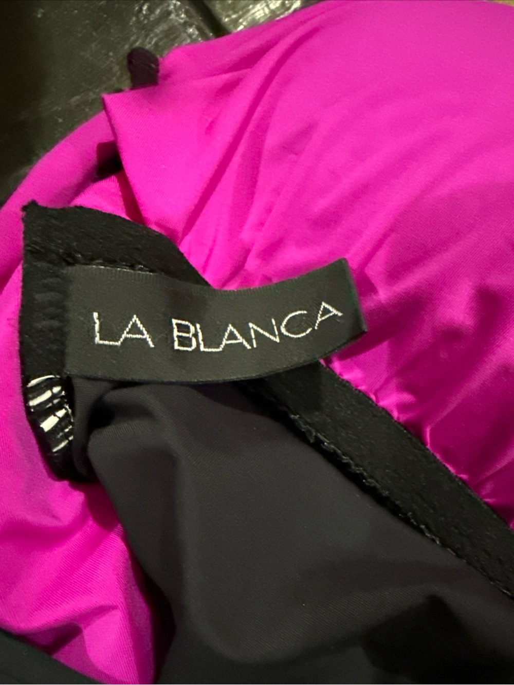 LA BLANCA 'Prism Palm' One Shoulder Black Multi One Piece Swimsuit Size M - Picture 8 of 8